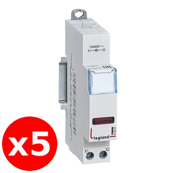 Legrand - Voyant rouge 250V - LED - Ref. : 412927x5