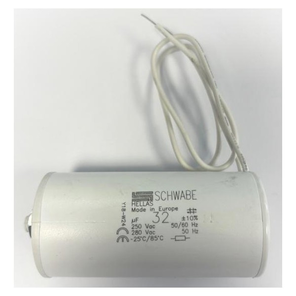 Schwabe HELLAS - Condensateur de démarrage 32 µF - 250V - ±10% - Réf : CONDO32MF