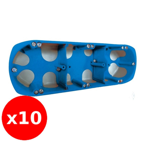 SIB - Boîte triple BBC entraxe 71 mm - Prof. 50mm - Réf. : 33972x10