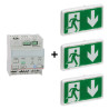 Legrand - BAES d'évacuation ECO1 à LEDs 45lm-1h plastique IP43-IK07 SATI Autodiag + télécommande - Réf. : 062525x3+062520