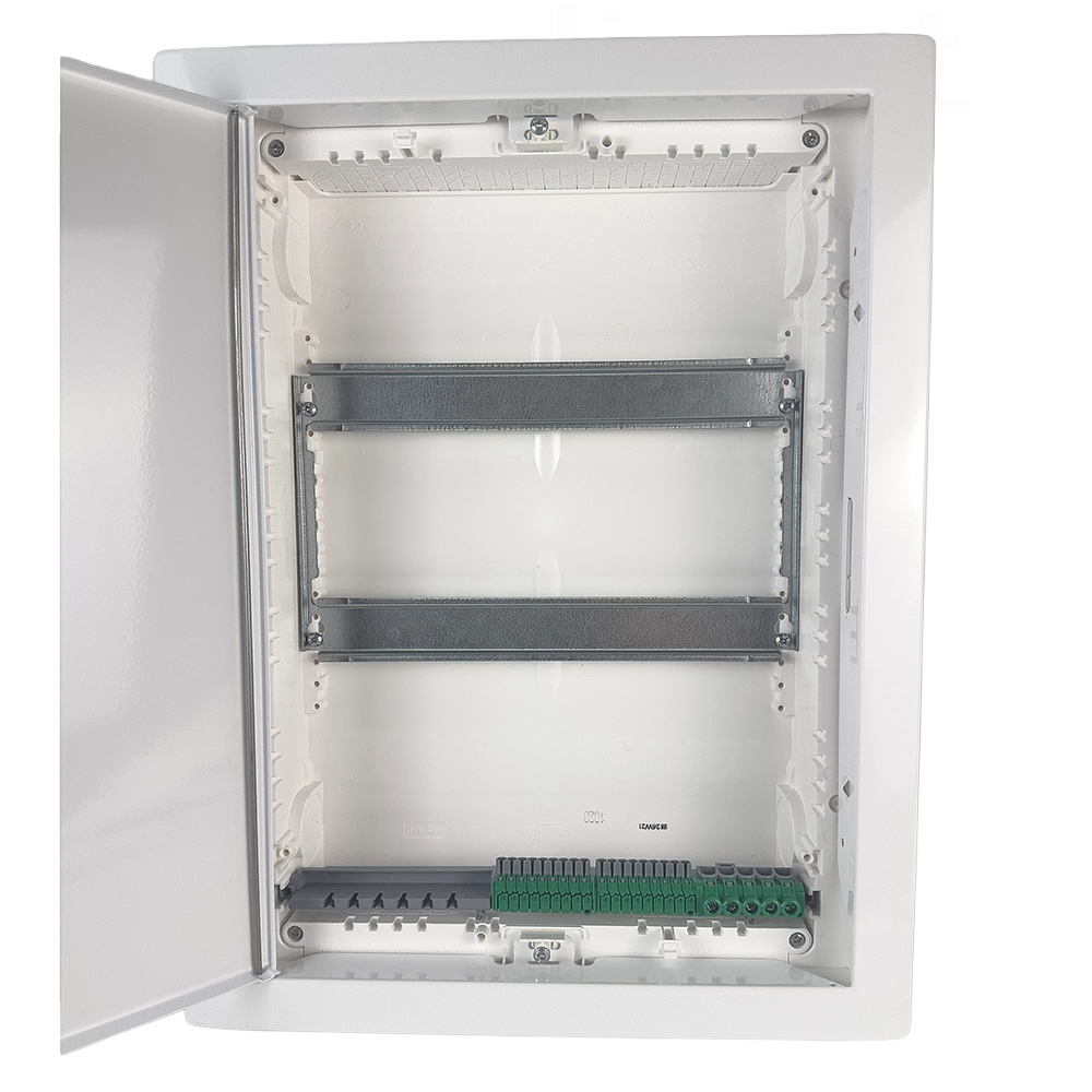 Legrand - Coffret encastré 2 Rangées 12+2 modules avec porte métal extra plate - Réf : 001532