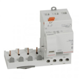 Legrand - Bloc Diff - 63A - 30mA - Type F - 4 Pôles - Pour disjoncteur DX³ 1 mod/pôle - Départ Bas Vis - Réf : 410534