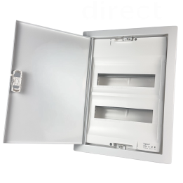 Legrand - Coffret encastré 2 Rangées 12+2 modules avec porte métal extra plate - Réf : 001532