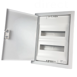 Legrand - Coffret encastré 2 Rangées 12+2 modules avec porte métal extra plate