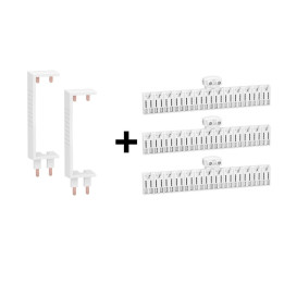 Schneider - Resi9 XE - LOT de 2 Peignes Verticales + 3 Horizontales 13M - Ideal Tableaux 3 rangées - Réf. : R9EXHC13x3+R9EXVx2