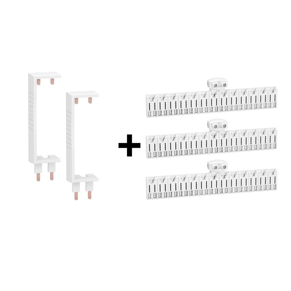 Schneider - Resi9 XE - LOT de 2 Peignes Verticales + 3 Horizontales 13M - Ideal Tableaux 3 rangées - Réf. : R9EXHC13x3+R9EXVx2