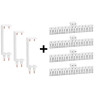 Schneider - Resi9 XE - LOT de 3 Peignes Verticales + 4 Horizontales 13M - Ideal Tableaux 4 rangées - Réf. : R9EXHC13x4+R9EXVx3