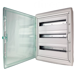 Schneider - Mureva - Coffret étanche - 3 Rangées 18 Modules - IP65/IK09 - Réf : 13967M