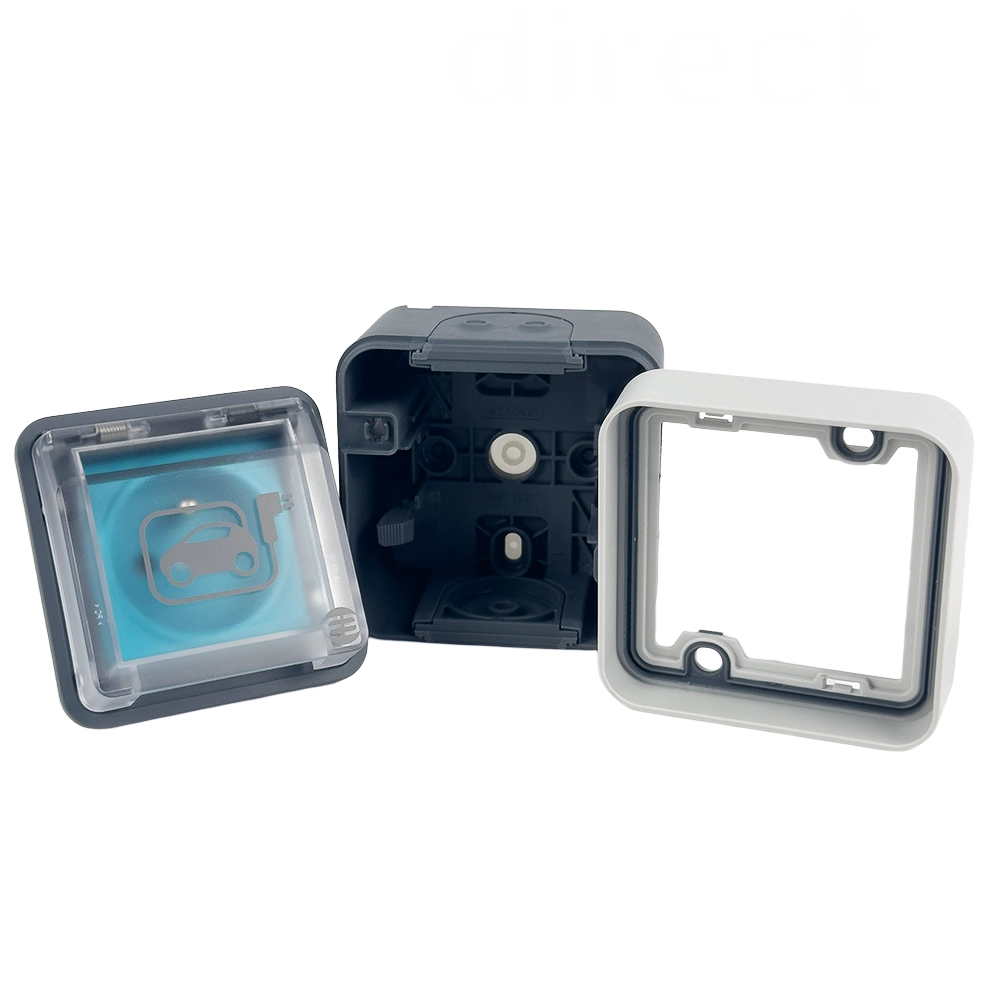 Hager - Prise Witty 2P+T - IP55 - M2+ - saillie - 3,7 kW - Pour recharge véhicule électrique - Réf : XEV080