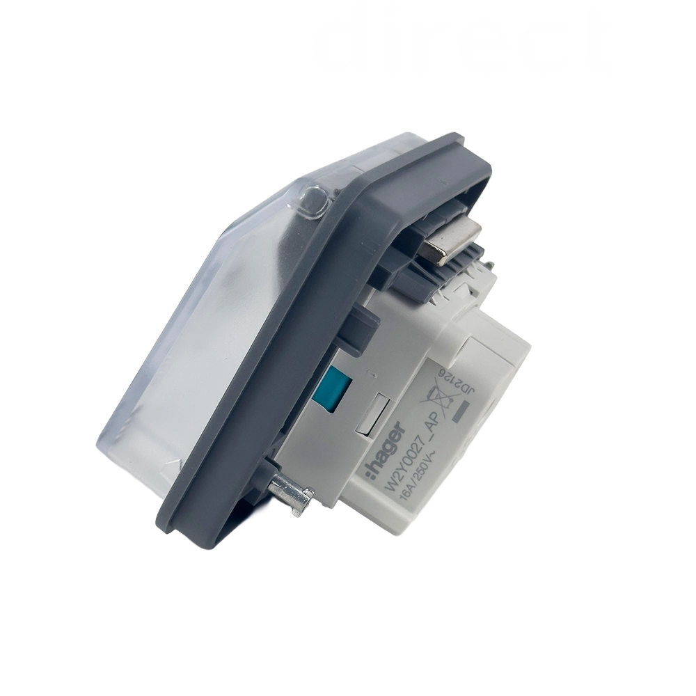 Hager - Prise Witty 2P+T - IP55 - M2+ - saillie - 3,7 kW - Pour recharge véhicule électrique - Réf : XEV080