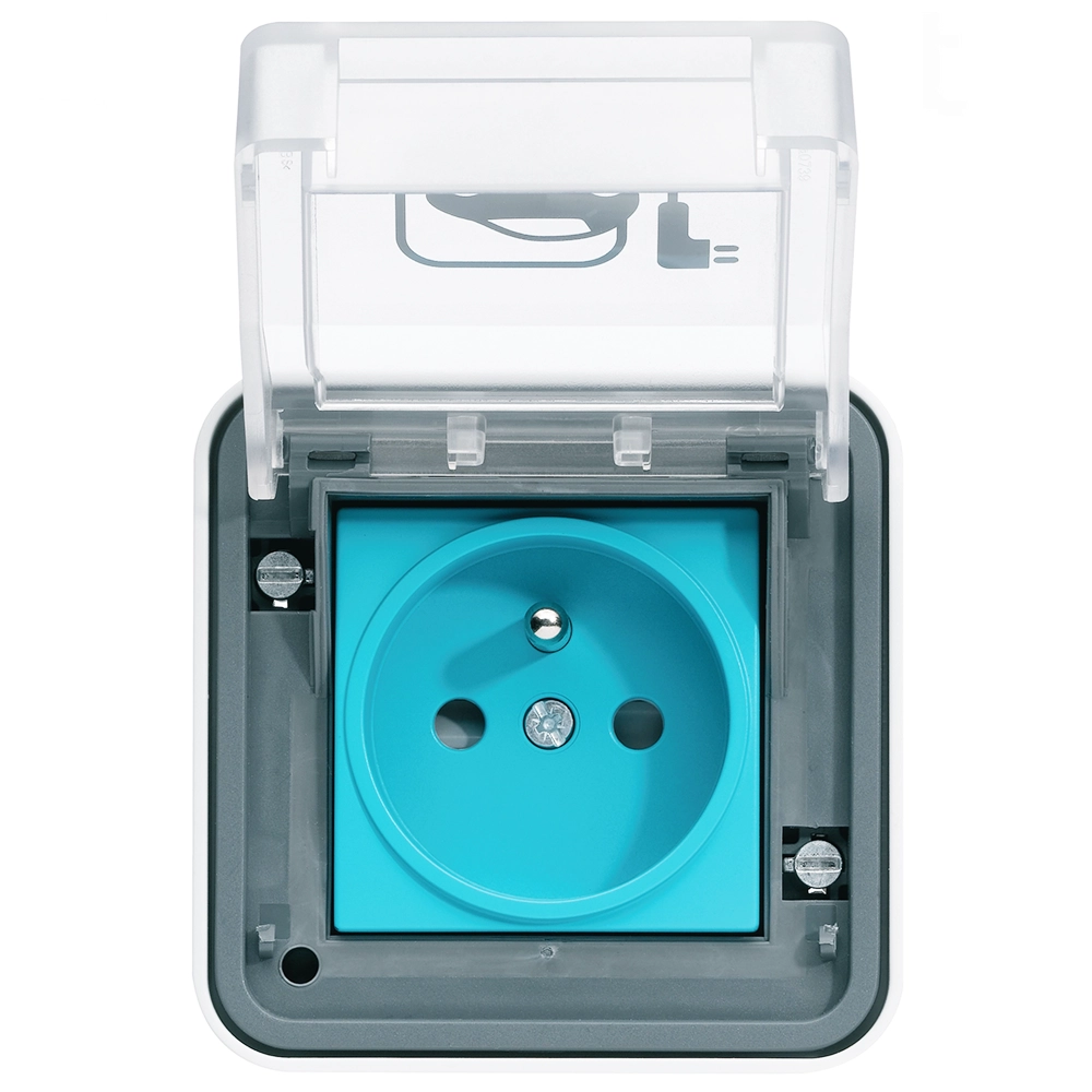 Hager - Prise Witty 2P+T - IP55 - M2+ - saillie - 3,7 kW - Pour recharge véhicule électrique - Réf : XEV080