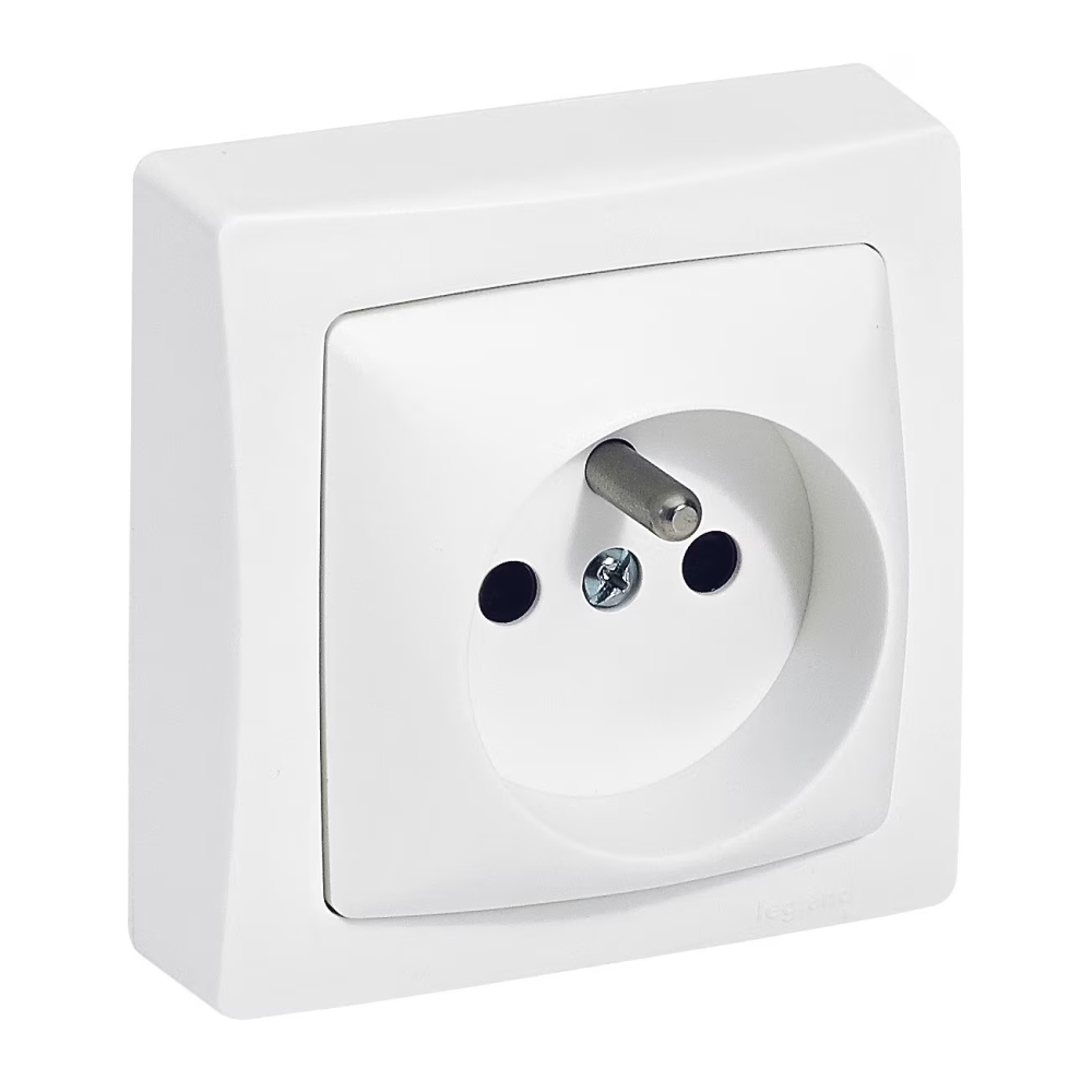 Legrand - Oteo - Prise 2P+T 16A 230V - Blanc - Ref. : 086027Lx10