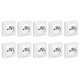 Legrand - Oteo - Prise 2P+T 16A 230V - Blanc - Ref. : 086027x10