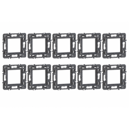 Legrand - LOT de 10 supports simple 1 poste (2M) - Mosaic/Céliane - Fixation VIS - Réf. : 080251x10