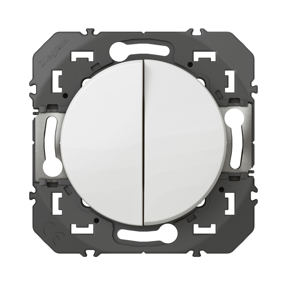 Legrand - Dooxie - LOT de 10 Double interrupteurs ou va-et-vient - Blanc - Ref. : 600002x10