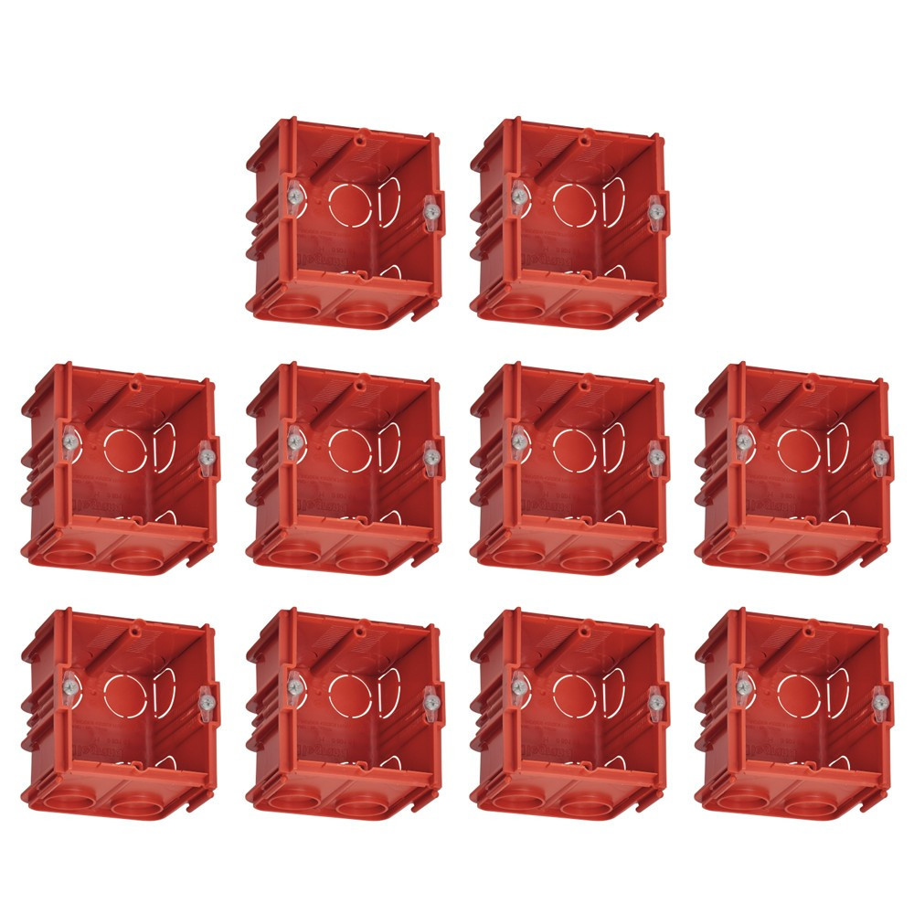 Legrand - Batibox - LOT de 10 Boîtes à Sceller Monoposte - Carrée associable - Prof. 60 - Réf. : 080161x10