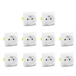 Legrand - Oteo - LOT de 10 Prises 2P+T 16A 230V - Composable - Blanc - Ref. : 086127Lx10
