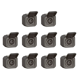 Legrand - Plexo L - LOT de 10 prises de courant 2P+T - Saillie - Anthracite - Ref. : 069791Lx10