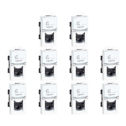 Legrand - Mosaic - LOT de 10 Prises RJ45 Cat. 6 FTP 1 module - Réf. : 076562x10