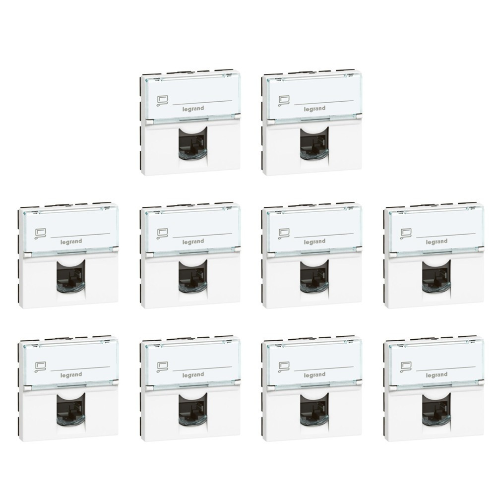 Legrand Mosaic - Prise RJ45 Cat. 6 FTP - Réf. : 076565x10