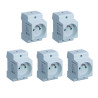Digital Electric - LOT de 5 Prises modulaire - 2P+T - 16A - 250V à éclips - Réf. : 04562x5