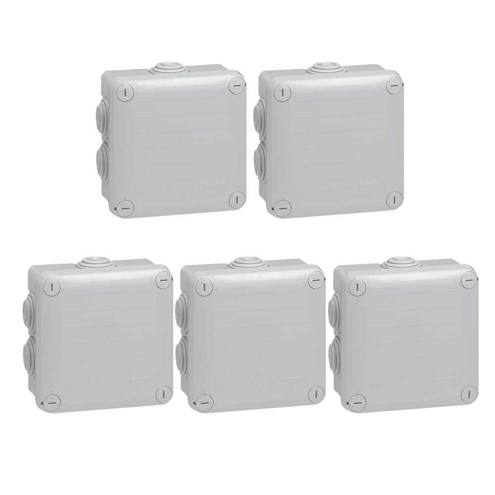 Legrand - LOT de 5 Boîtes de dérivation étanche IP55 - 105x105x55 - Réf. : 092022x5