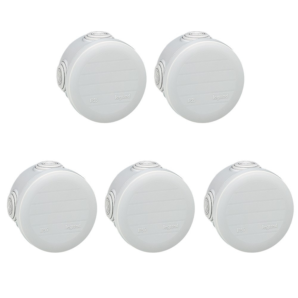 Legrand - LOT de 5 Boîtes de dérivation étanche IP55 - D.70 - Réf. : 092002x5