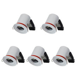 Miidex - Support Spot Fixe - étanche à l'air - Blanc - D.88mm - BBC - Réf. : 7718x5