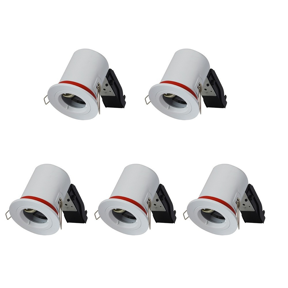 Miidex - Support Spot Fixe - étanche à l'air - Blanc - D.88mm - BBC - Réf. : 7718x5