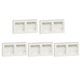 Legrand - Oteo - LOT de 5 Cadres saillie 2 postes - Blanc - Ref. : 086092x5