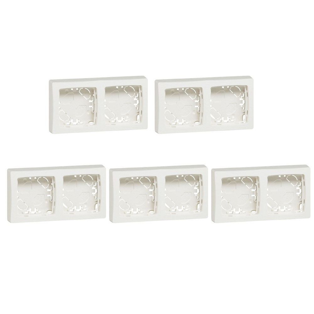Legrand - Oteo - LOT de 5 Cadres saillie 2 postes - Blanc - Ref. : 086092x5