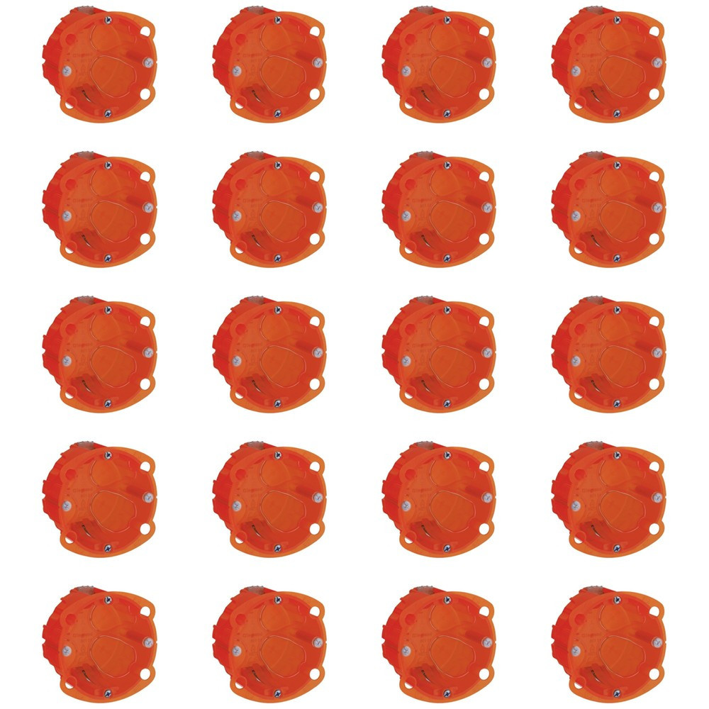 Legrand - Batibox - LOT de 20 Boîtes Multimatériaux 1 Poste Profondeur 40 mm - Réf. : 080101x20