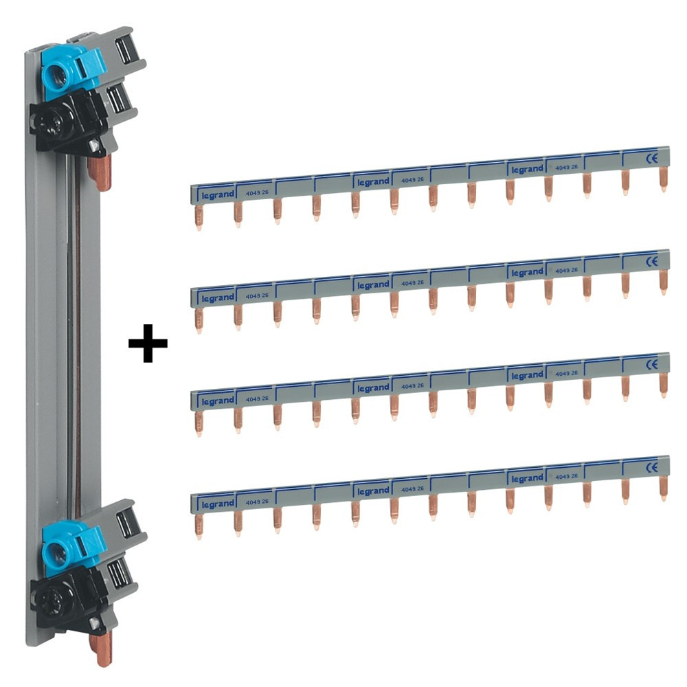 Legrand - Répartition verticale VX 3 optimisée Drivia 2R + peigne d'alimentation 13M - Réf. : 405000 + 404926x4