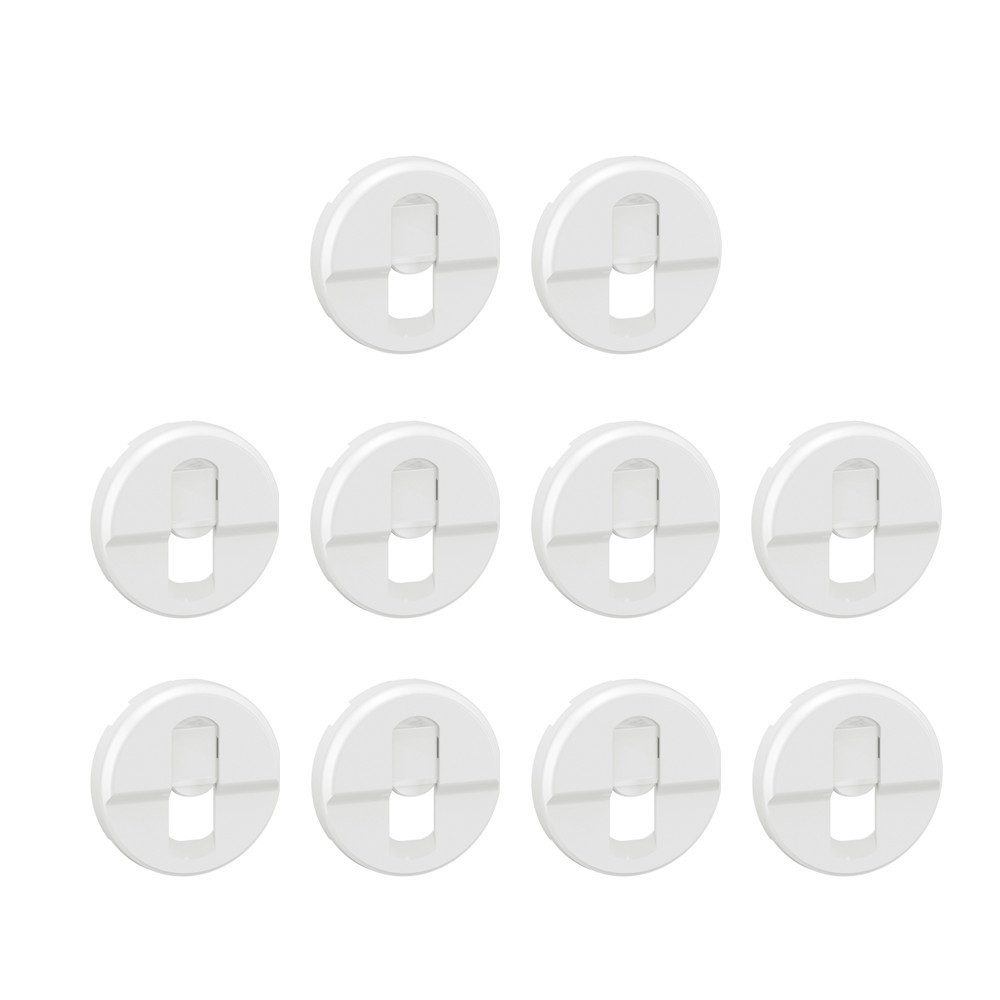 Legrand - Céliane 2024 - LOT de 10 enjoliveurs pour prise RJ45 blindée catégorie 6A STP Grade 3 TV - Blanc - Réf. : CB0346 x 10