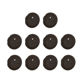 Legrand - Céliane 2024 - LOT de 10 enjoliveurs pour prise de courant fort 2P+T - Surface Confort - Noir mat - Réf : CN0111 x 10