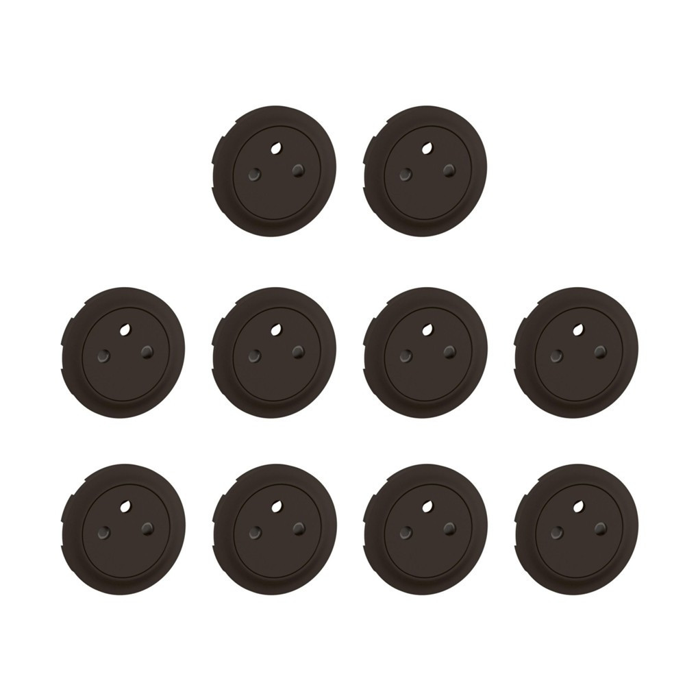 Legrand - Céliane 2024 - LOT de 10 enjoliveurs pour prise de courant fort 2P+T - Surface Confort - Noir mat - Réf : CN0111 x 10