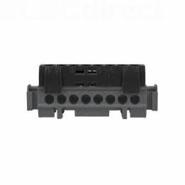 Legrand - Bornier de répartition IP 2X - phase - 8 connexions 1,5 à 16 mm²- noir - L 75 mm - Réf : 004852