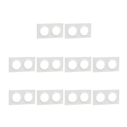 Schneider - Odace 2011 - Styl - LOT de 10 Plaques 2 postes - Entraxe 71 mm - Blanc - Ref. : S520704x10