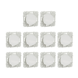 Schneider - Odace 2011 - LOT de 10 Obturateurs - Blanc - Ref. : S520666x10