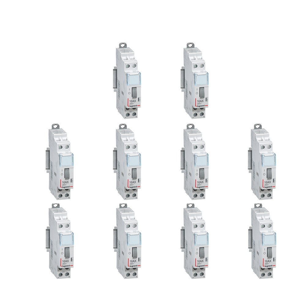 Legrand - Lot de 10 Télérupteurs CX3 - VIS - Bipolaire 16A - 230V - Réf. : 412412x10