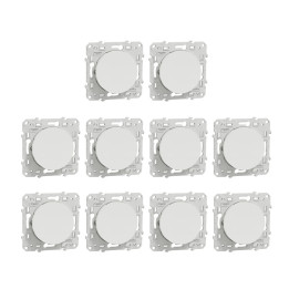 Schneider - Odace 2011 - LOT de 10 Boutons poussoir - Blanc - Ref. : S520206x10