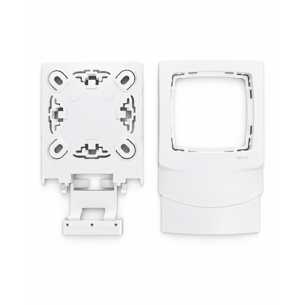 Legrand - Oteo - Cadre appareillage saillie 1 poste pose le long des moulures DLPlus épaisseur 12,5mm - Blanc - Ref : 031404L