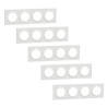 Schneider - Odace 2011 - Styl - LOT de 5 Plaques 4 postes - Entraxe 71 mm - Blanc - Ref. : S520708x5