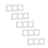 Schneider - Odace 2011 - Styl - LOT de 5 Plaques 3 postes - Entraxe 71 mm - Blanc - Ref. : S520706x5