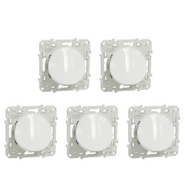 Schneider - Odace 2011 - LOT de 5 Sorties de câble - Fixation VIS - Ref. : S520662x5
