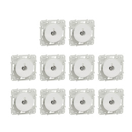 Schneider - Odace 2011 -Lot de 10 Prises TV simple - Blanc - Ref. : S520445x10