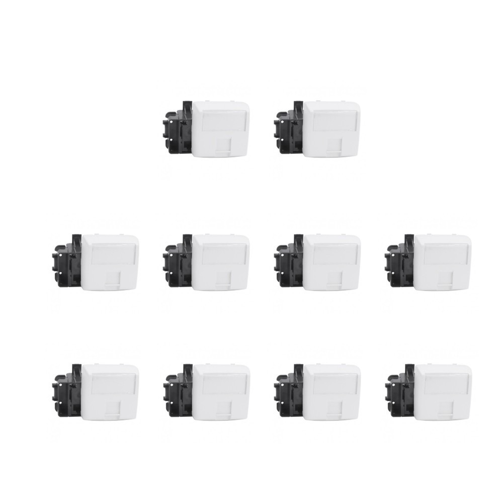 Legrand - Oteo - LOT de 10 Prises RJ45 Cat. 6 FTP - Saillie - Composable - Blanc - Ref. : 086147x10