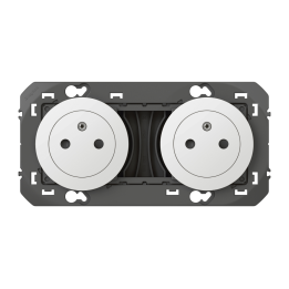 Legrand - Dooxie - Double prise de courant 2P+T Surface précâblées - 16A - 250V - Blanc - Réf : 600332