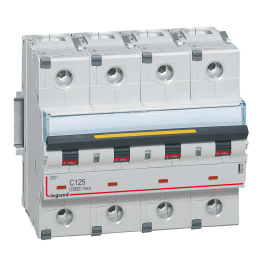 Legrand - Disjoncteur - 125A 4P - Courbe C - DX3 10000A/16kA - 6 Modules - Réf : 409364