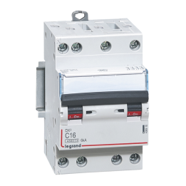 Legrand - Disjoncteur - 16A 4P - Courbe C - DX3 4500/6kA - Vis/Vis - 3 Modules- Réf : 406910